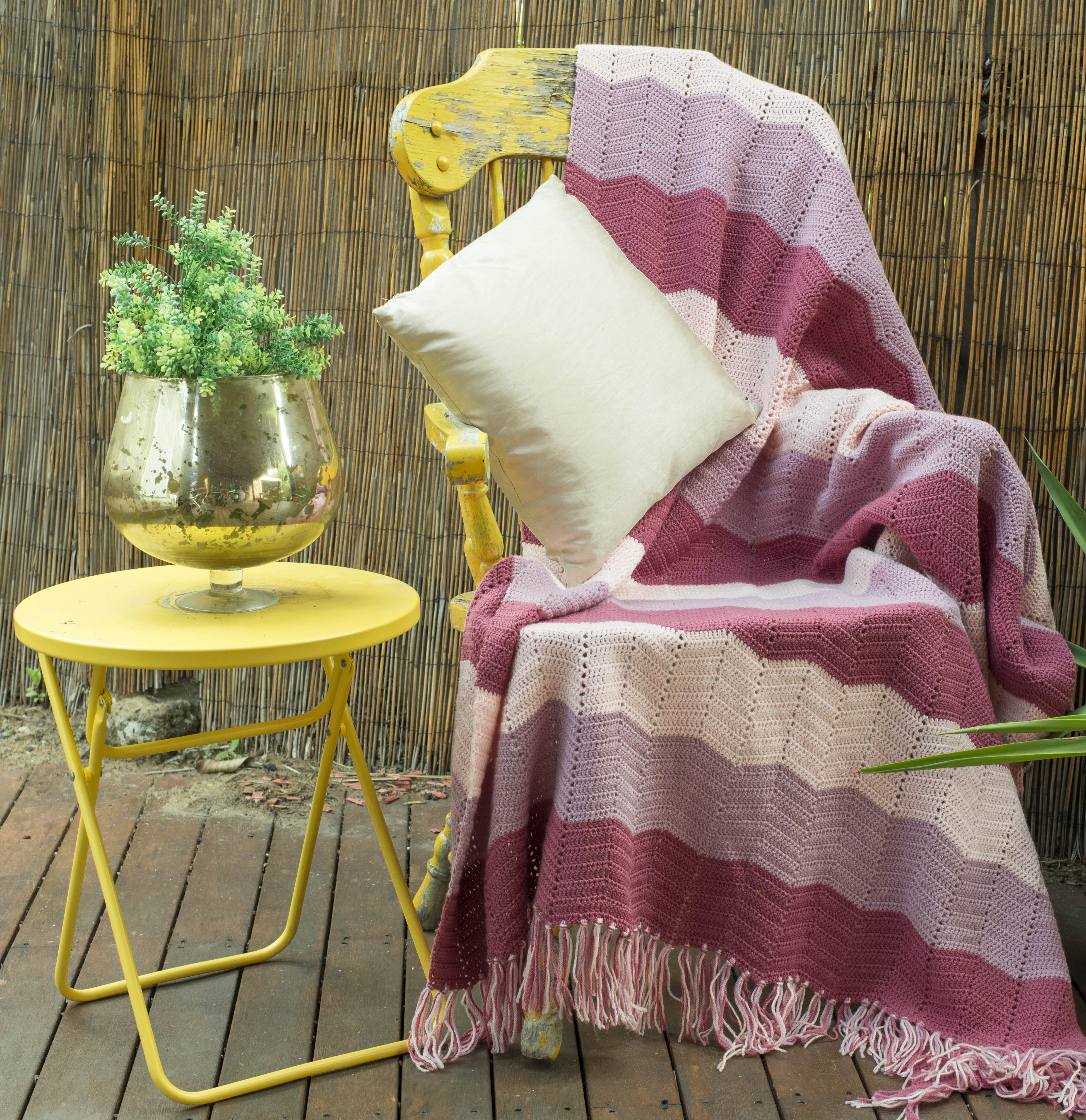 Pink and Lilac Throw